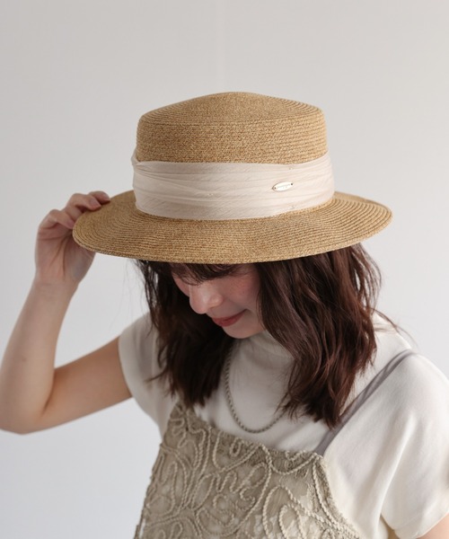カンカン帽　レトロ　SILKHAT nsh-30158z_top.jpg