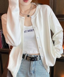 《12色展開/朝晩の冷え込み対策に◎/秋のお出かけに》着るだけで品よく決まる秋 服 。軽やかニットカーディガン