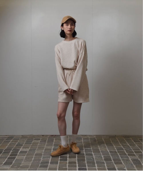 lawgy(ラウジー)の「rib rafu set up / リブラフセットアップ(セットアップ・レディース・ライトグレー/ブラック/ライトベージュ・FREE)」の9枚目の写真