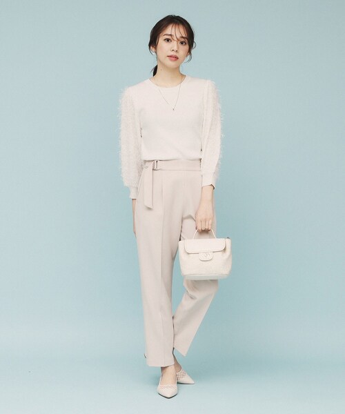 index(インデックス)の「ドッキングシャギーニット【洗濯機洗い可】(ニット/セーター・レディース・アイボリー/ブラック/ピンク・36/38/40)」の17枚目の写真