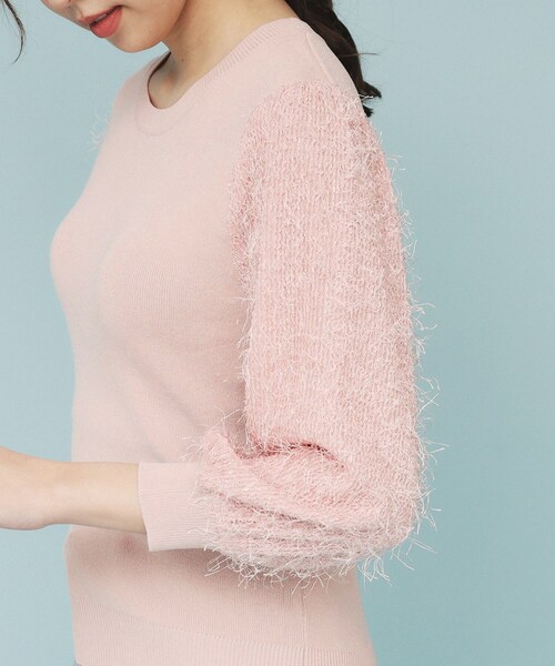 index(インデックス)の「ドッキングシャギーニット【洗濯機洗い可】(ニット/セーター・レディース・アイボリー/ブラック/ピンク・36/38/40)」の10枚目の写真