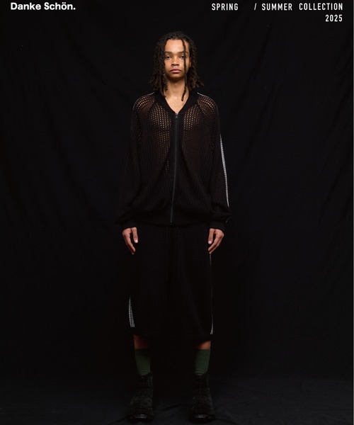 DANKE SCHON(ダンケシェーン)の「DankeSchon/ダンケシェーン/MESHKNIT TRACK JACKET(その他アウター・メンズ・ブラック/ベージュ・M/L)」の4枚目の写真