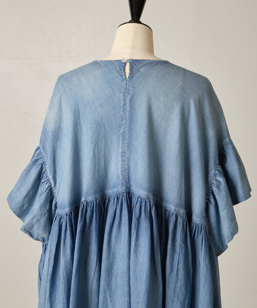 あ*や様 ビアズリー beardsley シフォンデニムギャザーシャツ セール】シフォンデニムギャザーシャツ（シャツ/ブラウス