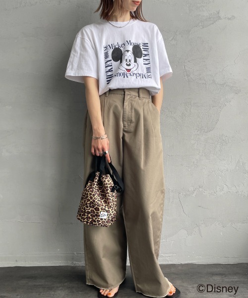 GOOD ROCK SPEED（グッドロックスピード）の「[GOOD ROCK SPEED/グッドロックスピード] MICKEY MOUSE / プリントTシャツ / ディズニー（Tシャツ/カットソー・レディース・ホワイト/ピンク・F）」の3枚目の写真