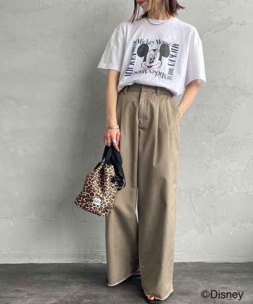 GOOD ROCK SPEED（グッドロックスピード）の「[GOOD ROCK SPEED/グッドロックスピード] MICKEY MOUSE / プリントTシャツ / ディズニー（Tシャツ/カットソー・レディース・ホワイト/ピンク・F）」の9枚目の写真