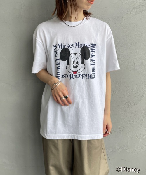 GOOD ROCK SPEED（グッドロックスピード）の「[GOOD ROCK SPEED/グッドロックスピード] MICKEY MOUSE / プリントTシャツ / ディズニー（Tシャツ/カットソー・レディース・ホワイト/ピンク・F）」の11枚目の写真