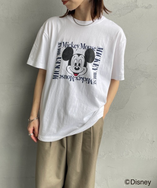 GOOD ROCK SPEED（グッドロックスピード）の「[GOOD ROCK SPEED/グッドロックスピード] MICKEY MOUSE / プリントTシャツ / ディズニー（Tシャツ/カットソー・レディース・ホワイト/ピンク・F）」の12枚目の写真
