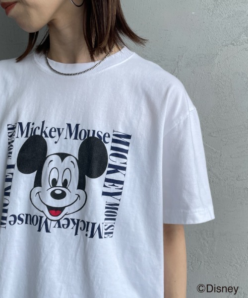 GOOD ROCK SPEED（グッドロックスピード）の「[GOOD ROCK SPEED/グッドロックスピード] MICKEY MOUSE / プリントTシャツ / ディズニー（Tシャツ/カットソー・レディース・ホワイト/ピンク・F）」の15枚目の写真