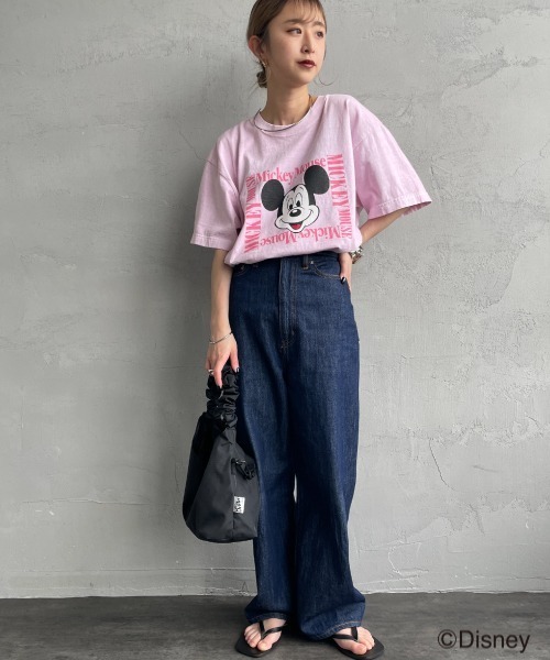 GOOD ROCK SPEED（グッドロックスピード）の「[GOOD ROCK SPEED/グッドロックスピード] MICKEY MOUSE / プリントTシャツ / ディズニー（Tシャツ/カットソー・レディース・ホワイト/ピンク・F）」の21枚目の写真