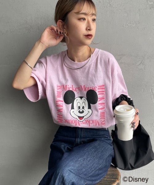 GOOD ROCK SPEED（グッドロックスピード）の「[GOOD ROCK SPEED/グッドロックスピード] MICKEY MOUSE / プリントTシャツ / ディズニー（Tシャツ/カットソー・レディース・ホワイト/ピンク・F）」の17枚目の写真