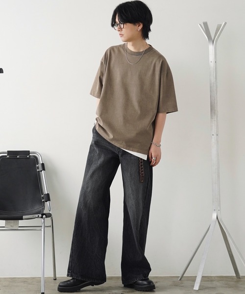 WYM LIDNM(ウィム バイ リドム)の「MVS LAYERED SLIT TANK TOP(タンクトップ・メンズ・アッシュブラウン/オフホワイト/グレー/グレー系/チャコール/ブラック系・XL/L/M/S)」の9枚目の写真