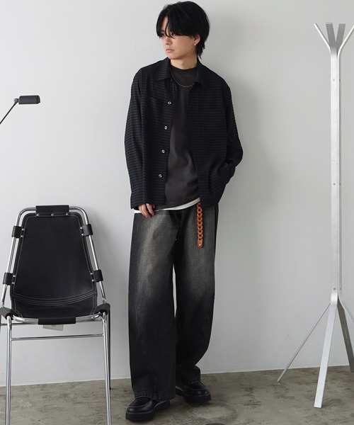 WYM LIDNM(ウィム バイ リドム)の「MVS LAYERED SLIT TANK TOP(タンクトップ・メンズ・アッシュブラウン/オフホワイト/グレー/グレー系/チャコール/ブラック系・XL/L/M/S)」の13枚目の写真