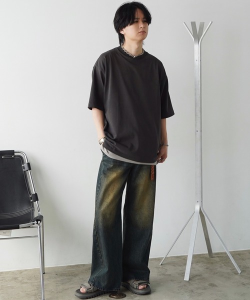 WYM LIDNM(ウィム バイ リドム)の「MVS LAYERED SLIT TANK TOP(タンクトップ・メンズ・アッシュブラウン/オフホワイト/グレー/グレー系/チャコール/ブラック系・XL/L/M/S)」の22枚目の写真