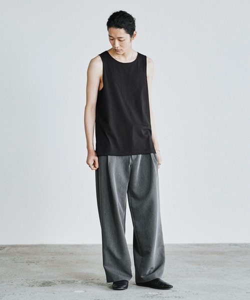 WYM LIDNM（ウィム バイ リドム）の「COOL DRY LAYERED TANK TOP（タンクトップ・メンズ・アッシュブラウン/オフホワイト/グレー/グレー系/チャコール/ブラック系・XL/L/M/S/XS）」の9枚目の写真