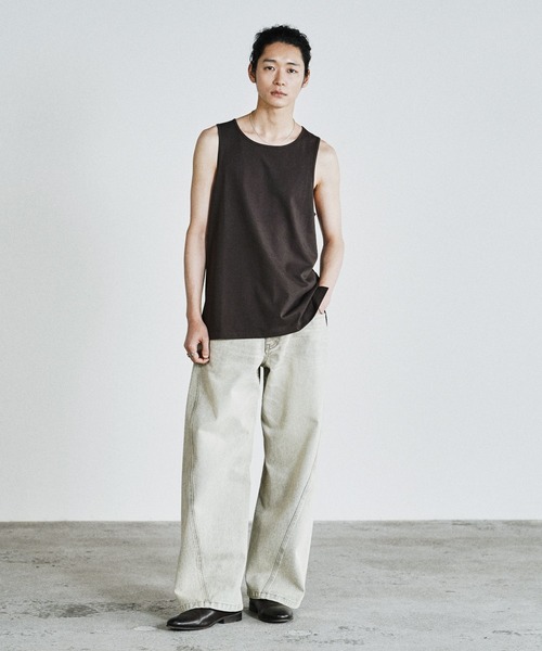 WYM LIDNM（ウィム バイ リドム）の「COOL DRY LAYERED TANK TOP（タンクトップ・メンズ・アッシュブラウン/オフホワイト/グレー/グレー系/チャコール/ブラック系・XL/L/M/S/XS）」の18枚目の写真