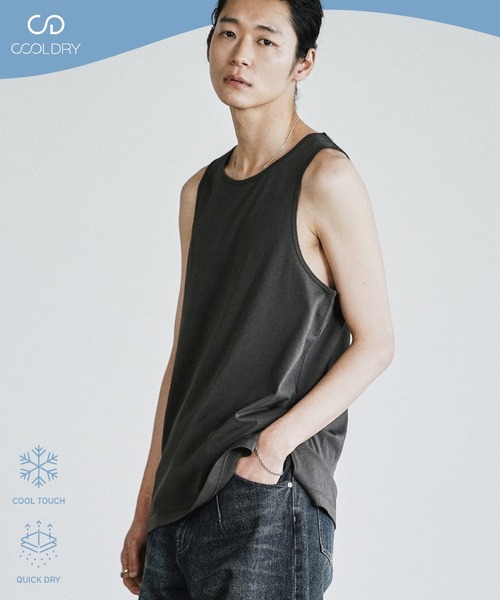 WYM LIDNM（ウィム バイ リドム）の「COOL DRY LAYERED TANK TOP（タンクトップ・メンズ・アッシュブラウン/オフホワイト/グレー/グレー系/チャコール/ブラック系・XL/L/M/S/XS）」の10枚目の写真
