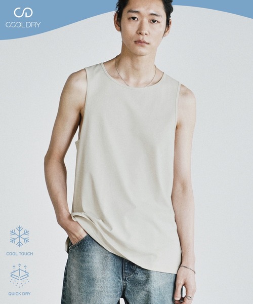 WYM LIDNM（ウィム バイ リドム）の「COOL DRY LAYERED TANK TOP（タンクトップ・メンズ・アッシュブラウン/オフホワイト/グレー/グレー系/チャコール/ブラック系・XL/L/M/S/XS）」の13枚目の写真