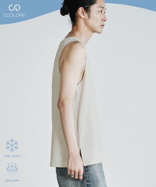 WYM LIDNM（ウィム バイ リドム）の「COOL DRY LAYERED TANK TOP（タンクトップ・メンズ・アッシュブラウン/オフホワイト/グレー/グレー系/チャコール/ブラック系・XL/L/M/S/XS）」の14枚目の写真