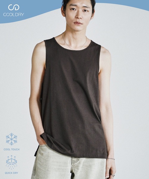 WYM LIDNM（ウィム バイ リドム）の「COOL DRY LAYERED TANK TOP（タンクトップ・メンズ・アッシュブラウン/オフホワイト/グレー/グレー系/チャコール/ブラック系・XL/L/M/S/XS）」の16枚目の写真