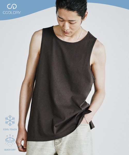 WYM LIDNM（ウィム バイ リドム）の「COOL DRY LAYERED TANK TOP（タンクトップ・メンズ・アッシュブラウン/オフホワイト/グレー/グレー系/チャコール/ブラック系・XL/L/M/S/XS）」の17枚目の写真