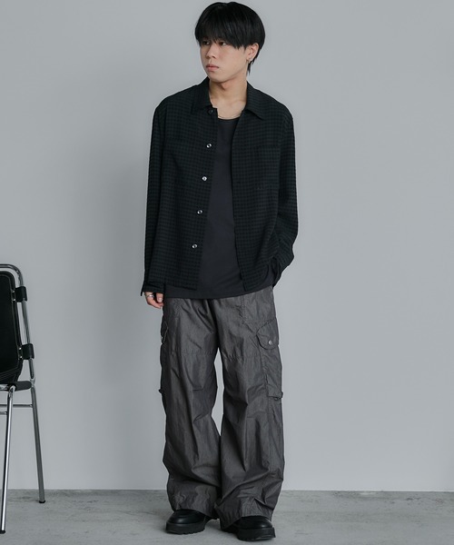 WYM LIDNM(ウィム バイ リドム)の「MVS LAYERED SLIT TANK TOP(タンクトップ・メンズ・アッシュブラウン/オフホワイト/グレー/グレー系/チャコール/ブラック系・XL/L/M/S)」の21枚目の写真