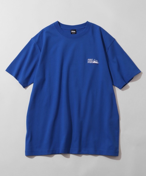 FIRST DOWN(ファーストダウン)の「【FIRST DOWN/ファーストダウン】LOGO S/S TEE/ ワンポイントロゴ 半袖Tシャツ(Tシャツ/カットソー・メンズ・ホワイト/ブラック/ヘザーグレー/グリーン/キャメル/ブルー・M/L/XL)」の5枚目の写真