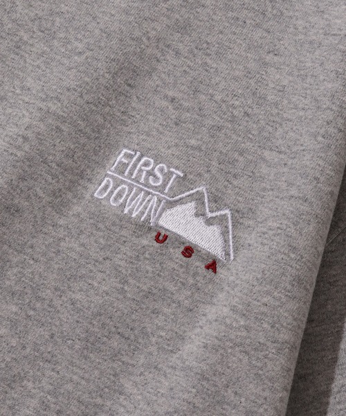 FIRST DOWN(ファーストダウン)の「【FIRST DOWN/ファーストダウン】LOGO S/S TEE/ ワンポイントロゴ 半袖Tシャツ(Tシャツ/カットソー・メンズ・ホワイト/ブラック/ヘザーグレー・M/L/XL)」の16枚目の写真