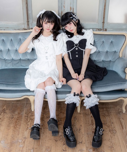 DearMyLove(ディアマイラブ)の「丸襟ビスチェティアードワンピース(ワンピース・レディース・ベビーピンク/グレー/ホワイト/サックスブルー/レッド/ブラック・MEDIUM/LARGE/LL/3L)」の9枚目の写真