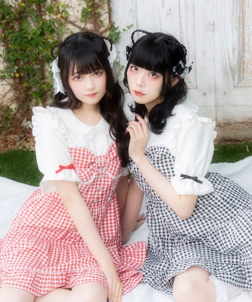 DearMyLove(ディアマイラブ)の「丸襟ビスチェティアードワンピース(ワンピース・レディース・ベビーピンク/グレー/ホワイト/サックスブルー/レッド/ブラック・MEDIUM/LARGE/LL/3L)」の22枚目の写真