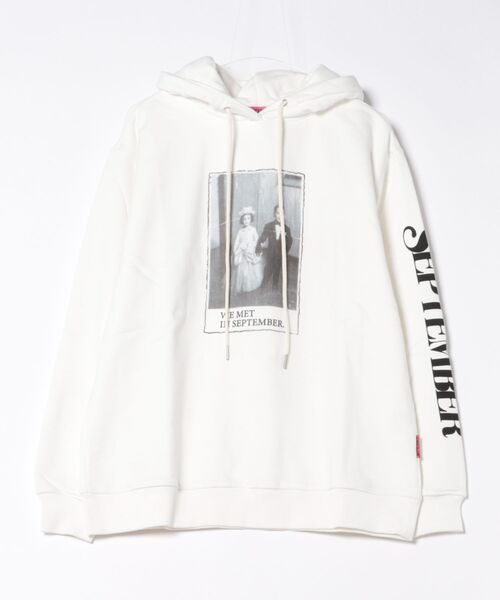 September(セプテンバー)の「/SEPTEMBER(セプテンバー)/photo hoodie(パーカー・レディース・ベージュ/ブラック/ホワイト・MEDIUM/SMALL)」の2枚目の写真