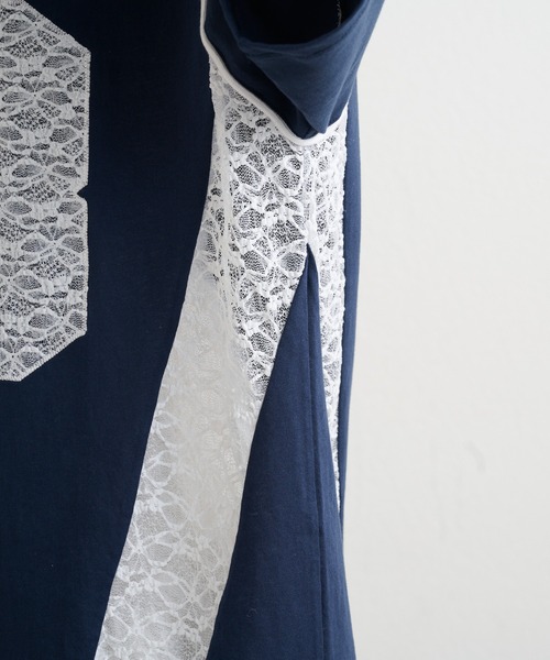 RAY CASSIN(レイカズン)の「レースナンバリングルーズTシャツ(Tシャツ/カットソー・レディース・レッド/ホワイト/ネイビー・FREE)」の9枚目の写真