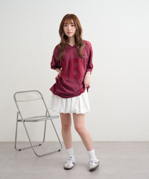 RAY CASSIN(レイカズン)の「レースナンバリングルーズTシャツ(Tシャツ/カットソー・レディース・レッド/ホワイト/ネイビー・FREE)」の17枚目の写真