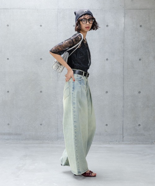 PAGEBOY（ページボーイ）の「レースレイヤードＴ（Tシャツ/カットソー・レディース・シルバー/ブラック/ホワイト・FREE）」の20枚目の写真