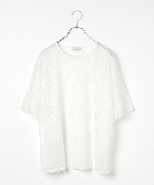 PAGEBOY（ページボーイ）の「レースレイヤードＴ（Tシャツ/カットソー・レディース・シルバー/ブラック/ホワイト・FREE）」の10枚目の写真