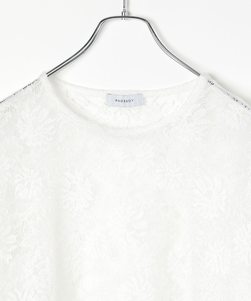 セール】レースレイヤードT（Tシャツ/カットソー）｜PAGEBOY