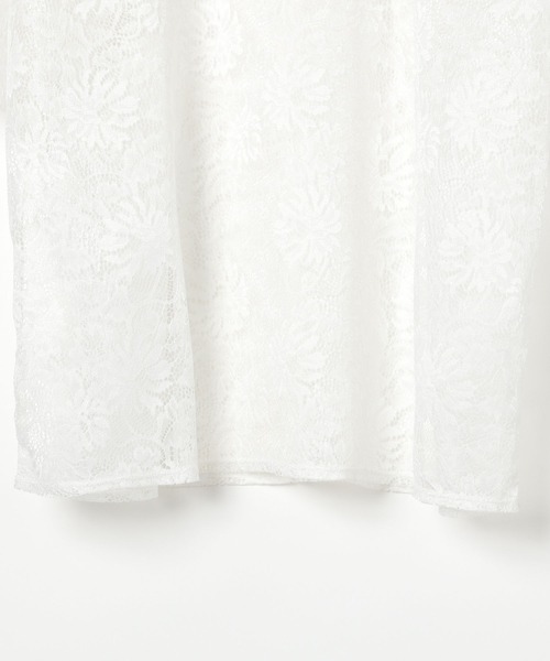 PAGEBOY（ページボーイ）の「レースレイヤードＴ（Tシャツ/カットソー・レディース・シルバー/ブラック/ホワイト・FREE）」の7枚目の写真