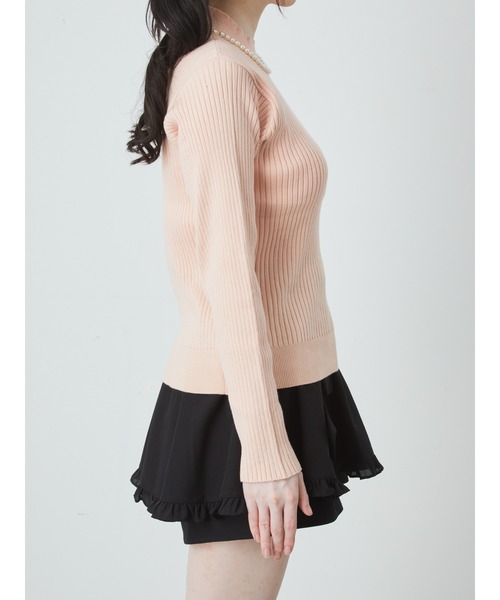 セール】ロゴ刺繍ニットTOPS（ニット/セーター）｜Ank Rouge