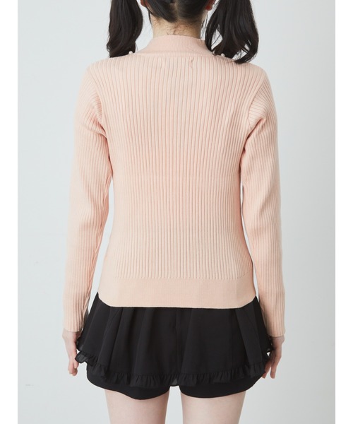 Ank Rouge ロゴ刺繍ニットトップス ロゴ刺しゅうニットTOPS - Ank Rouge(アンクルージュ)のニット