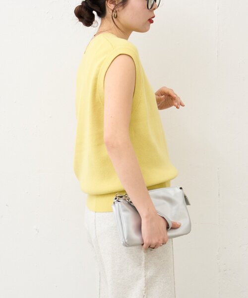 CIAOPANIC TYPY（チャオパニックティピー）の「【WEB限定】【UNISEX】サマーニットベスト（ベスト・レディース・ブルー/グレー/イエロー/ネイビー・LARGE/MEDIUM）」の17枚目の写真