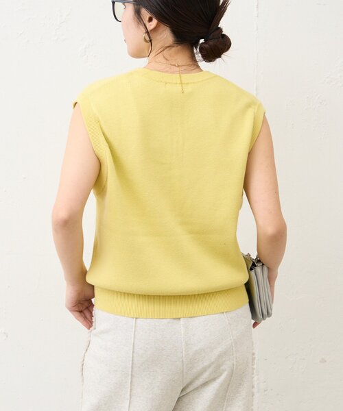 CIAOPANIC TYPY（チャオパニックティピー）の「【WEB限定】【UNISEX】サマーニットベスト（ベスト・レディース・ブルー/グレー/イエロー/ネイビー・LARGE/MEDIUM）」の18枚目の写真