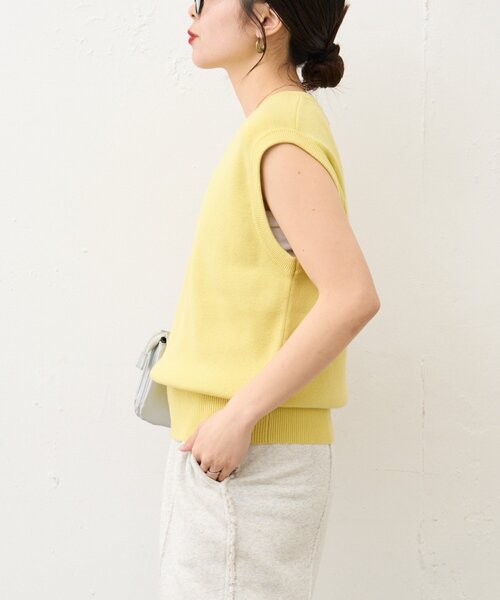 CIAOPANIC TYPY（チャオパニックティピー）の「【WEB限定】【UNISEX】サマーニットベスト（ベスト・レディース・ブルー/グレー/イエロー/ネイビー・LARGE/MEDIUM）」の19枚目の写真