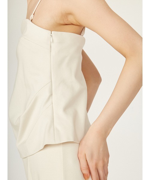 emmi（エミ）の「ダンボールタックベアトップ（Tシャツ/カットソー・レディース・アイボリー/ブラック・0/1）」の9枚目の写真