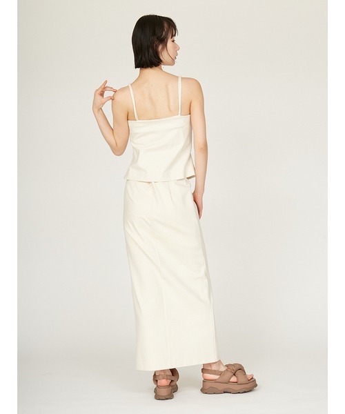 emmi（エミ）の「ダンボールタックベアトップ（Tシャツ/カットソー・レディース・アイボリー/ブラック・0/1）」の13枚目の写真