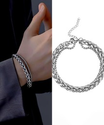 L LABEL（エルラベル）の「レイヤリング2種チェーンブレスレット（ブレスレット）」