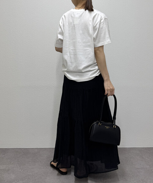 LOUNGEDRESS（ラウンジドレス）の「フォトT（Tシャツ/カットソー・レディース・オフホワイト/チャコールグレー・FREE）」の6枚目の写真