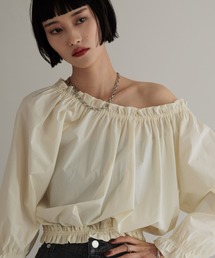 LOWRYS FARM | シャーリングオフショルブラウス　 326784(シャツ/ブラウス)