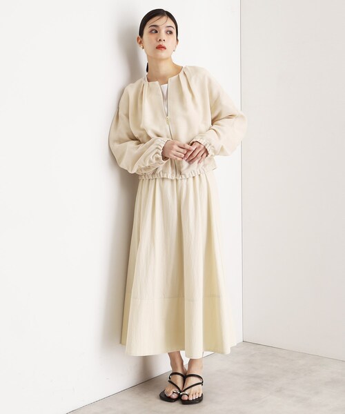 THE SHOP TK （ザ ショップ ティーケー ）の「パナマメッシュブルゾン【洗える】（ブルゾン・レディース・アイボリー/ブラック・13/12）」の5枚目の写真