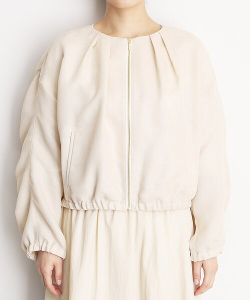 THE SHOP TK （ザ ショップ ティーケー ）の「パナマメッシュブルゾン【洗える】（ブルゾン・レディース・アイボリー/ブラック・13/12）」の11枚目の写真