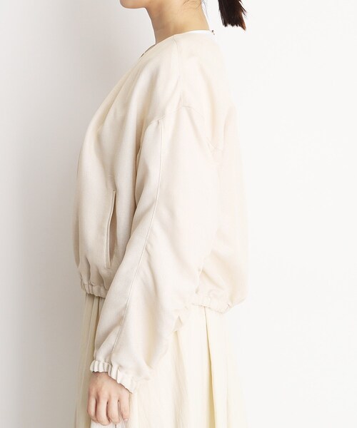 THE SHOP TK （ザ ショップ ティーケー ）の「パナマメッシュブルゾン【洗える】（ブルゾン・レディース・アイボリー/ブラック・13/12）」の12枚目の写真