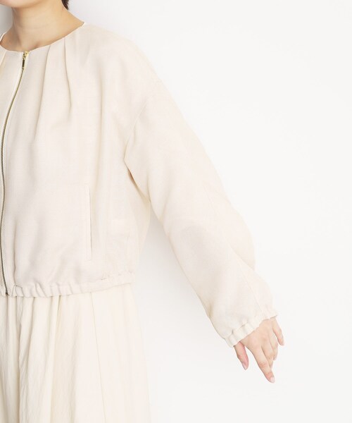 THE SHOP TK （ザ ショップ ティーケー ）の「パナマメッシュブルゾン【洗える】（ブルゾン・レディース・アイボリー/ブラック・13/12）」の15枚目の写真